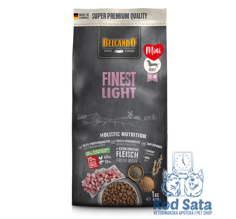 Belcando Finest Light Granule Hrana Za Pse Malih i Srednjih Rasa Sa Viškom Kilograma, Piletina