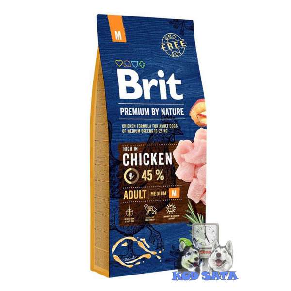 Brit Premium Hrana Za Odrasle Pse Srednjih Rasa, Piletina
