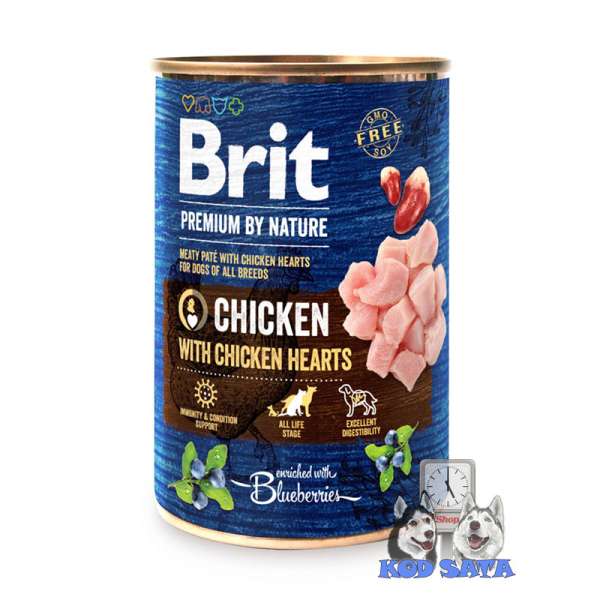 Brit Premium Konzerva Za Pse, Piletina i Srca 400g