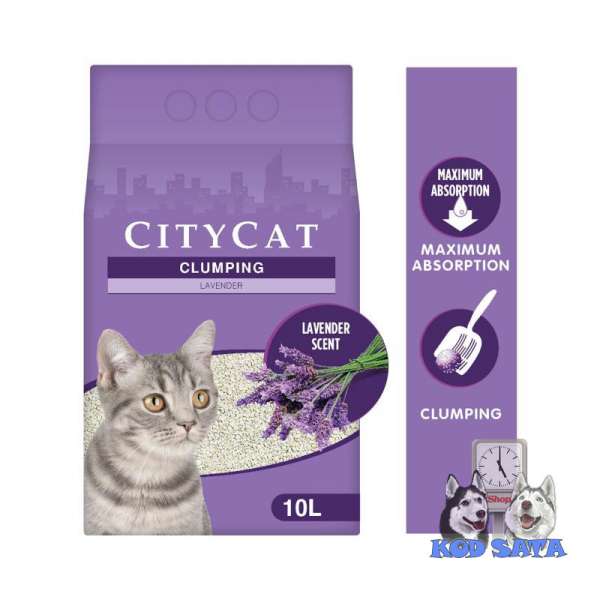 City Cat Grudvajući Pesak Za Mačke, Lavanda 10l