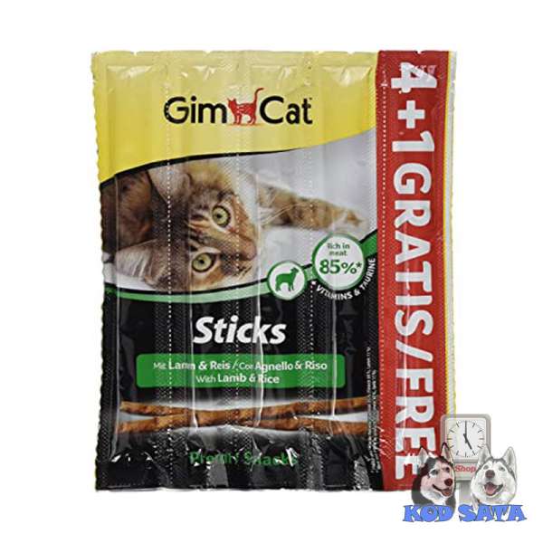 GimCat Sticks Jagnjetina i Živina 4+1 GRATIS 25g
