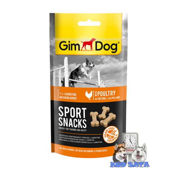 GimDog Sport Snack Poslastica Za Trening Psa, Živina 60g