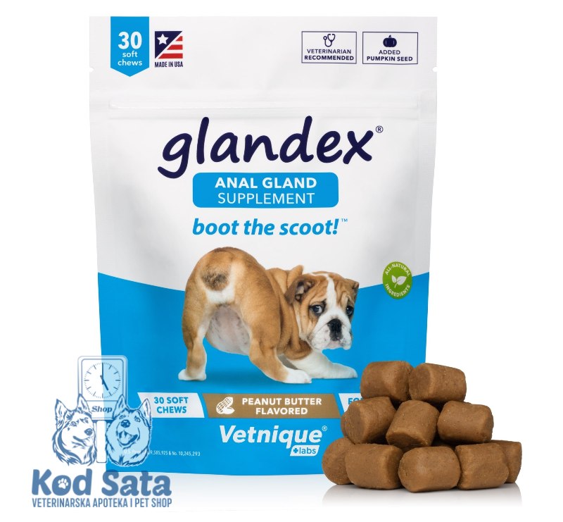 Glandex Za Pse, Poslastice Za Podršku Funkcije Analne Žlezde 30kom