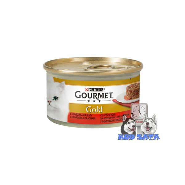 Gourmet Gold Konzerva za mačke Govedina i Paradajz Savoury Cake 85g