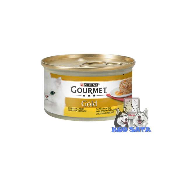 Gourmet Gold Konzerva Za Mačke Piletina i Šargarepa Savoury Cake 85g