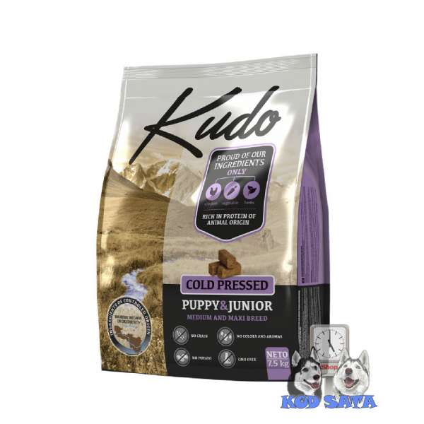Kudo Grain Free Puppy&Junior Medium-Maxi Piletina 7,5kg