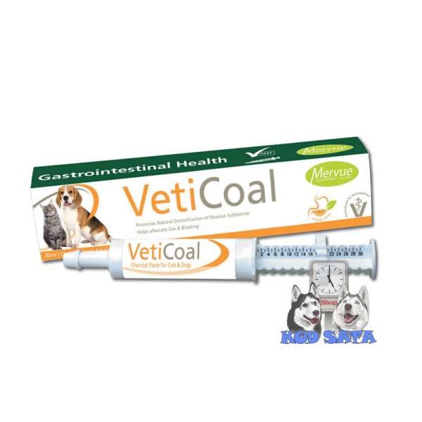 Mervue Veticoal Pasta Sa Aktivnim Ugljem Za Pse i Mačke 30ml