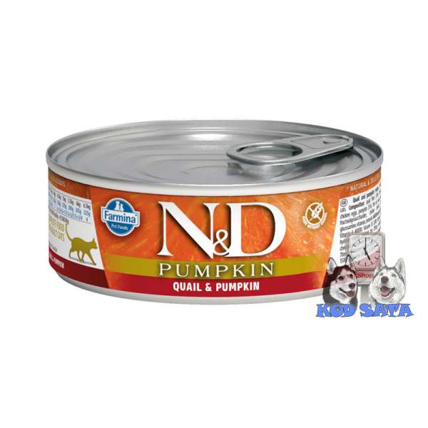 N&D Pumpkin Prepelica, Konzerva Za Odrasle Mačke 80g