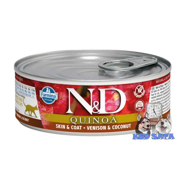 N&D Quinoa Skin & Coat Divljač i Kokos 80g