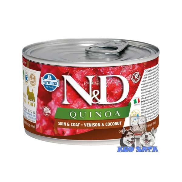 N&D Quinoa Skin & Coat Divljač i Kokos 140g