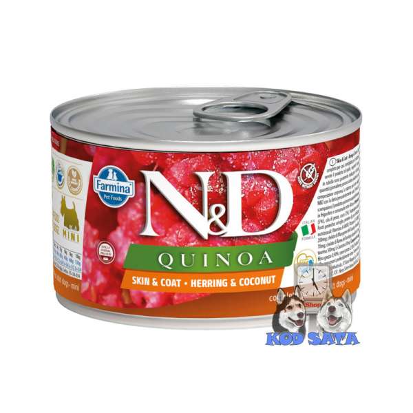 N&D Quinoa Skin & Coat Haringa i Kokos 140g