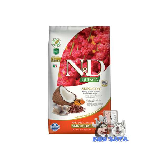 N&D Quinoa Skin&Coat Haringa/Kokos 2,5kg