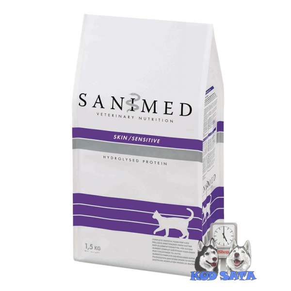 Sanimed Skin/Sensitive, Veterinarska Dijeta Za Mačke 1,5kg