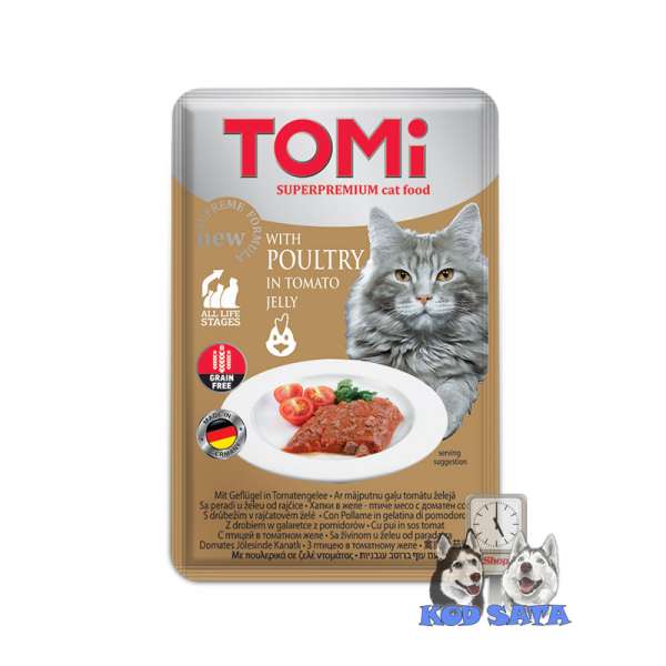 Tomi Sos Za Mačke Bez Žitarica Živina i Paradajz 100g