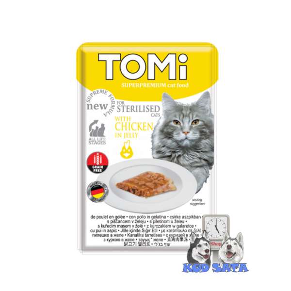 Tomi Sos Za Sterilisane Mačke Bez Žitarica Piletina 100g