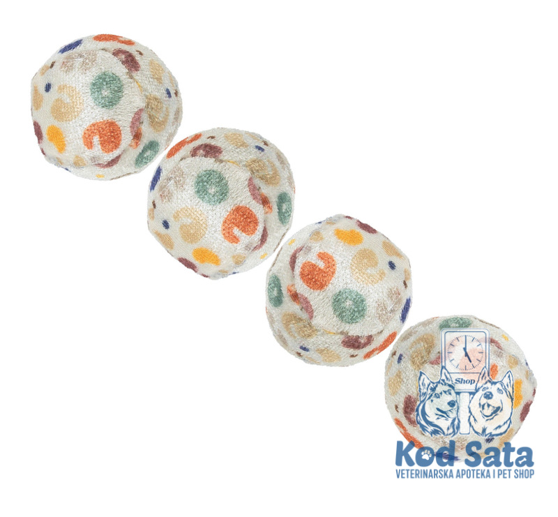 Trixie - Igračka Za Mačke Četiri Lopte Sa Mustrom Leoparda 4cm 