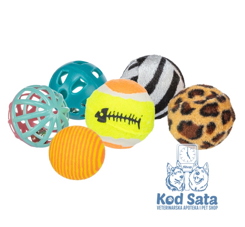 Trixie - Set Šest Različitih Loptica Za Mačke 4cm