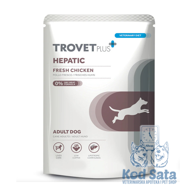 AKCIJA! TrovetPlus Hepatic, Veterinarska Vlažna Hrana Za Pse Za Jetru 300g