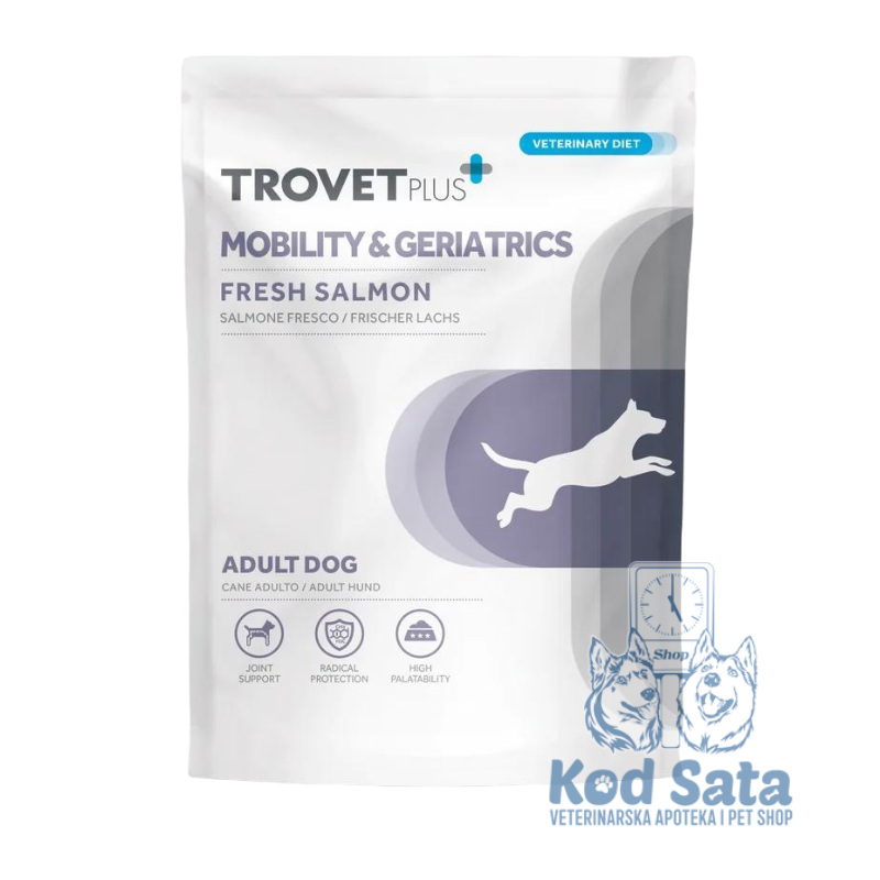 TrovetPlus Mobility & Geriatrics, Vlažna Hrana Za Starije Pse, Losos 300g x 6kom