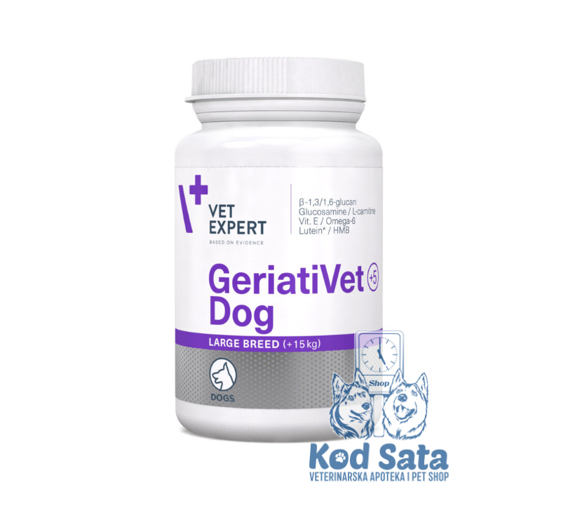 Vet Expert GeriatiVet Za Ublaživanje Simptoma Starenja Kod Pasa Velikih Rasa 45tbl.