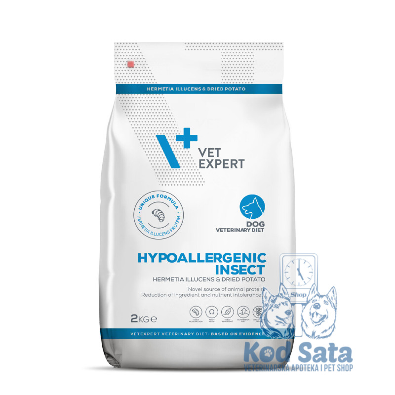 Vet Expert Hypoallergenic, Vet. Hrana Za Pse Sa Alergijama, Insekti 2kg