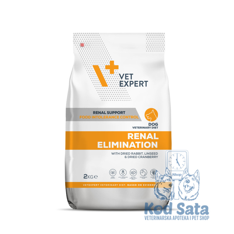 Vet Expert Renal Elimination, Vet. Hrana Za Pse Sa Bubrežnim Problemima 2kg