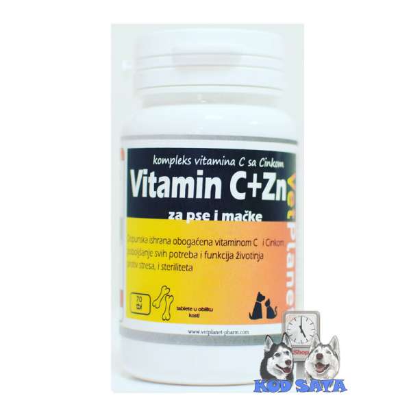 VetPlanet Vitamin C+ Zn Za Pse i Mačke 70tbl.
