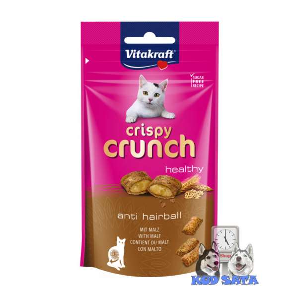 Vitakraft Crispy Crunch Poslastice Za Mačke, Anti Hairball (sa sladom) 60g