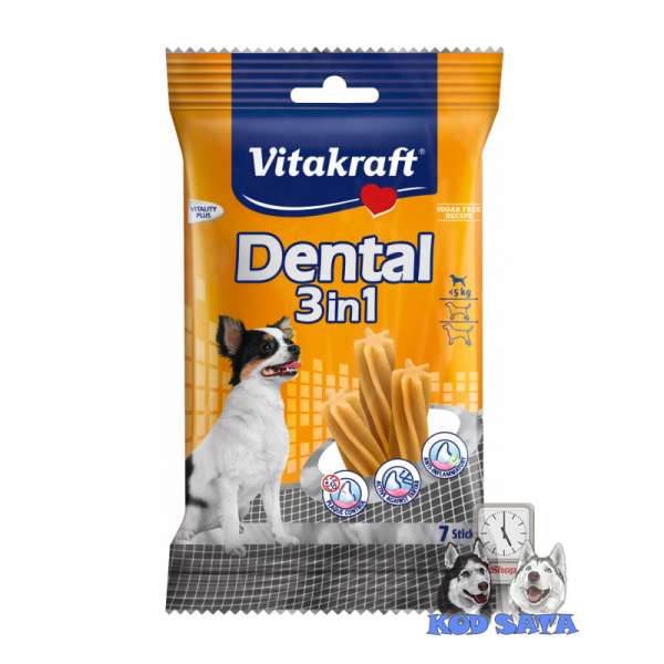 Vitakraft Dental štapići 3u1 za pse do 5kg 70g