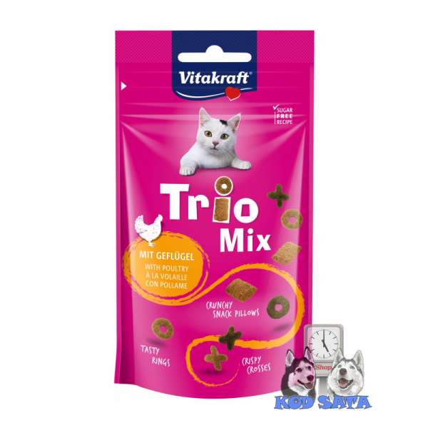 Vitakraft Trio Mix Poslastice Za Mačke, Živina 60g