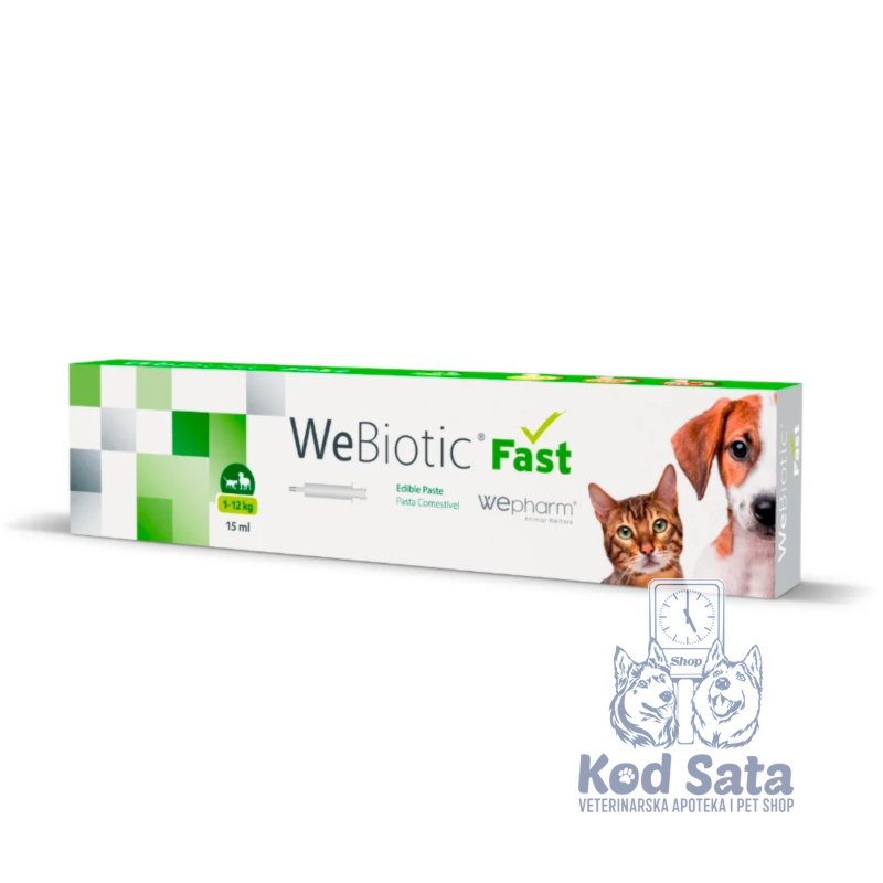 Webiotic Fast, Pasta Za Varenje Za Pse Malih Rasa i Mačke 15ml