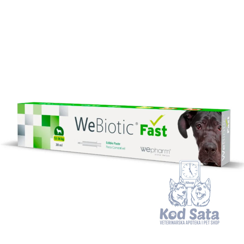 Webiotic Fast, Pasta Za Varenje Za Pse Srednjih Rasa 30ml