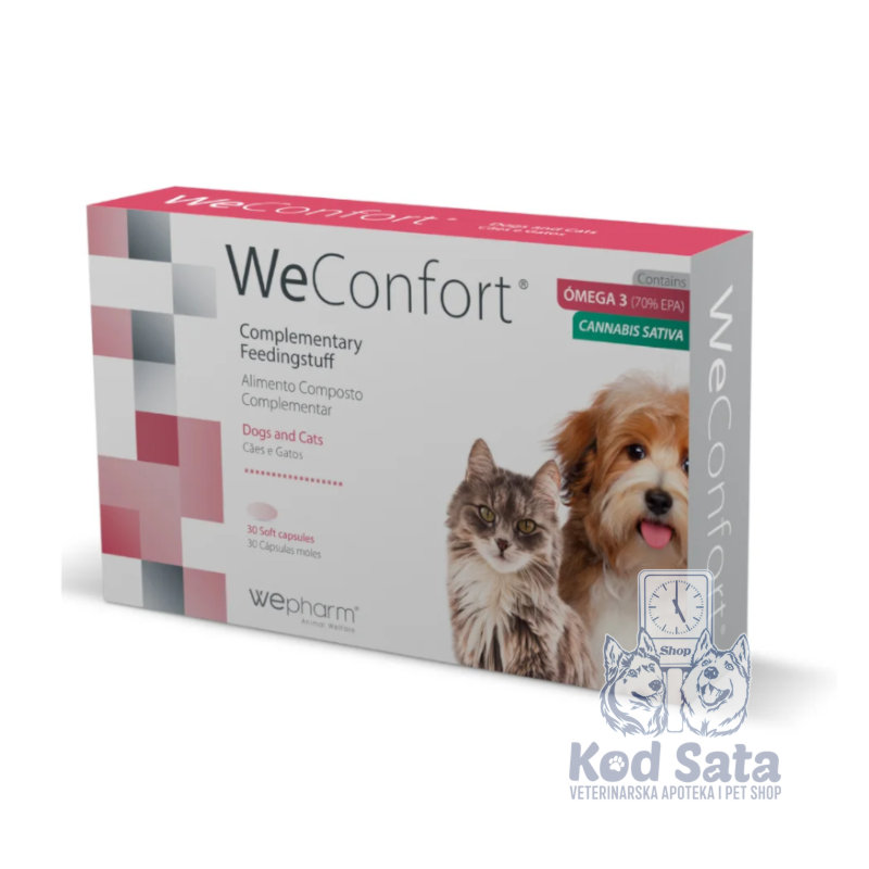 WeConfort Kapsule Protiv Bola, Za Pse i Mačke 30kap.