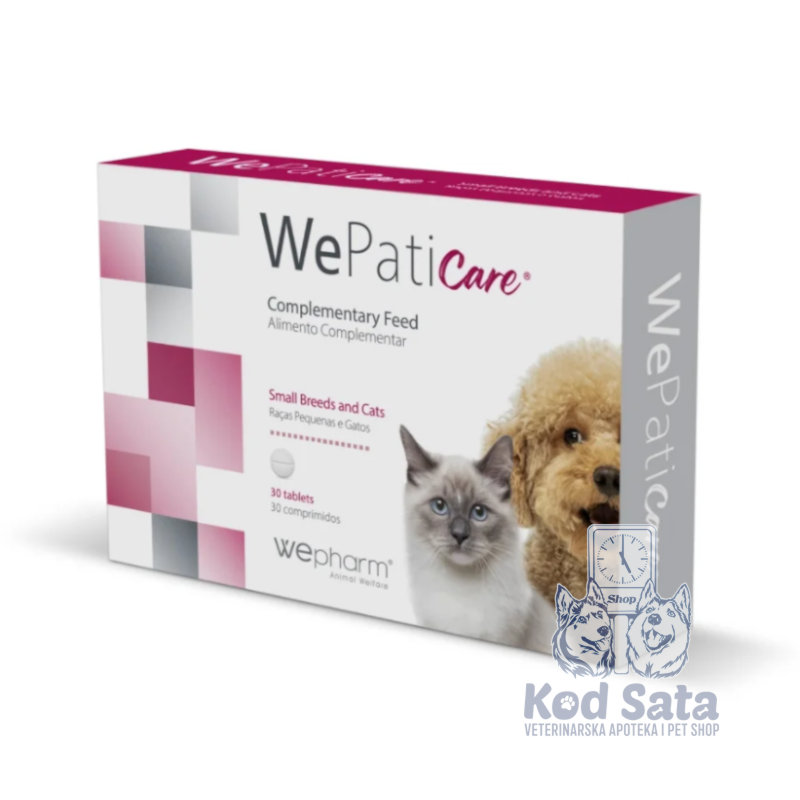 WePharm WePatiCare, Preparat Za Podršku Funkciji Jetre, Za Mačke i Male Pse 30tbl.
