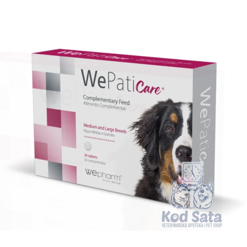 WePharm WePatiCare, Preparat Za Podršku Funkciji Jetre, Za Velike Pse 30tbl.